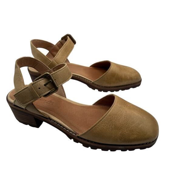 Madewell Shose Womens 6 Brown Claudie Leather Heeled Lugsole Mary Jane Preppy - Picture 1 of 10
